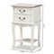Baxton Studio Amalie White and Oak Finished 2-Drawer Wood Nightstand 160-10239 - alternate 6
